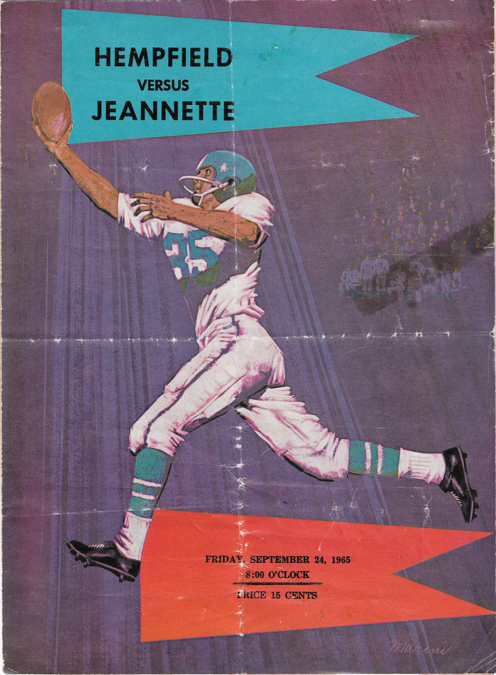 1965 Football Program — Hempfield 54, Jeannette 0