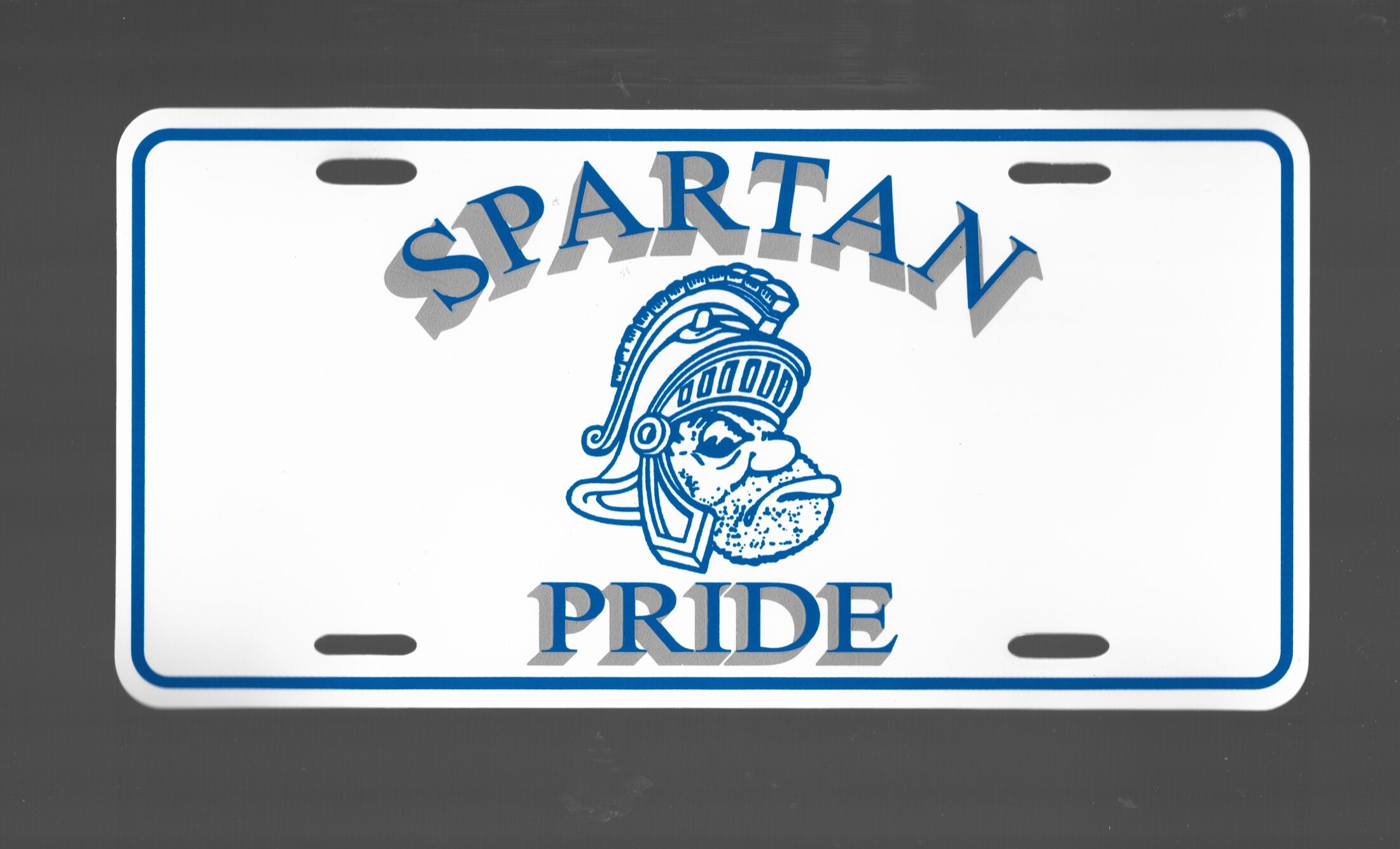 Vintage Spartan Pride License Plate