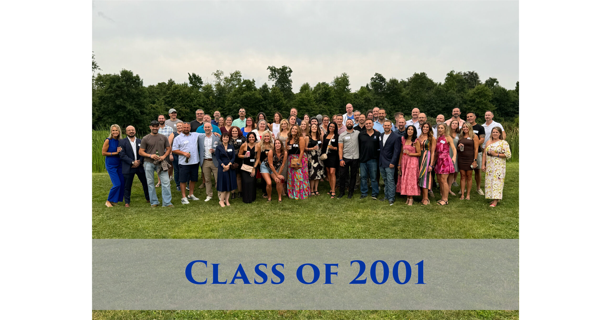 Class of 2001 group photo at the 25th reunion