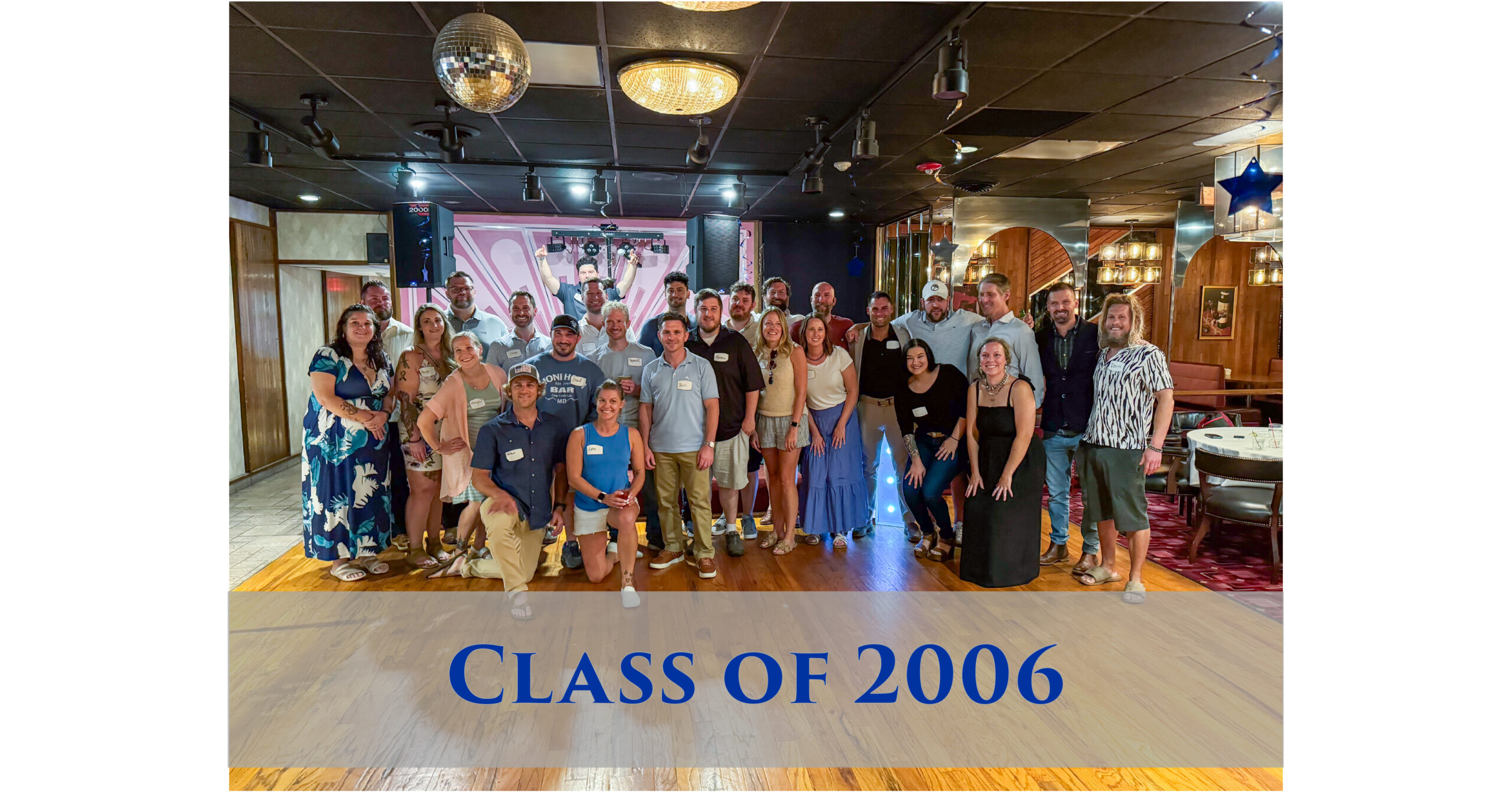 Class of 2006 group photo at the 20th reunion