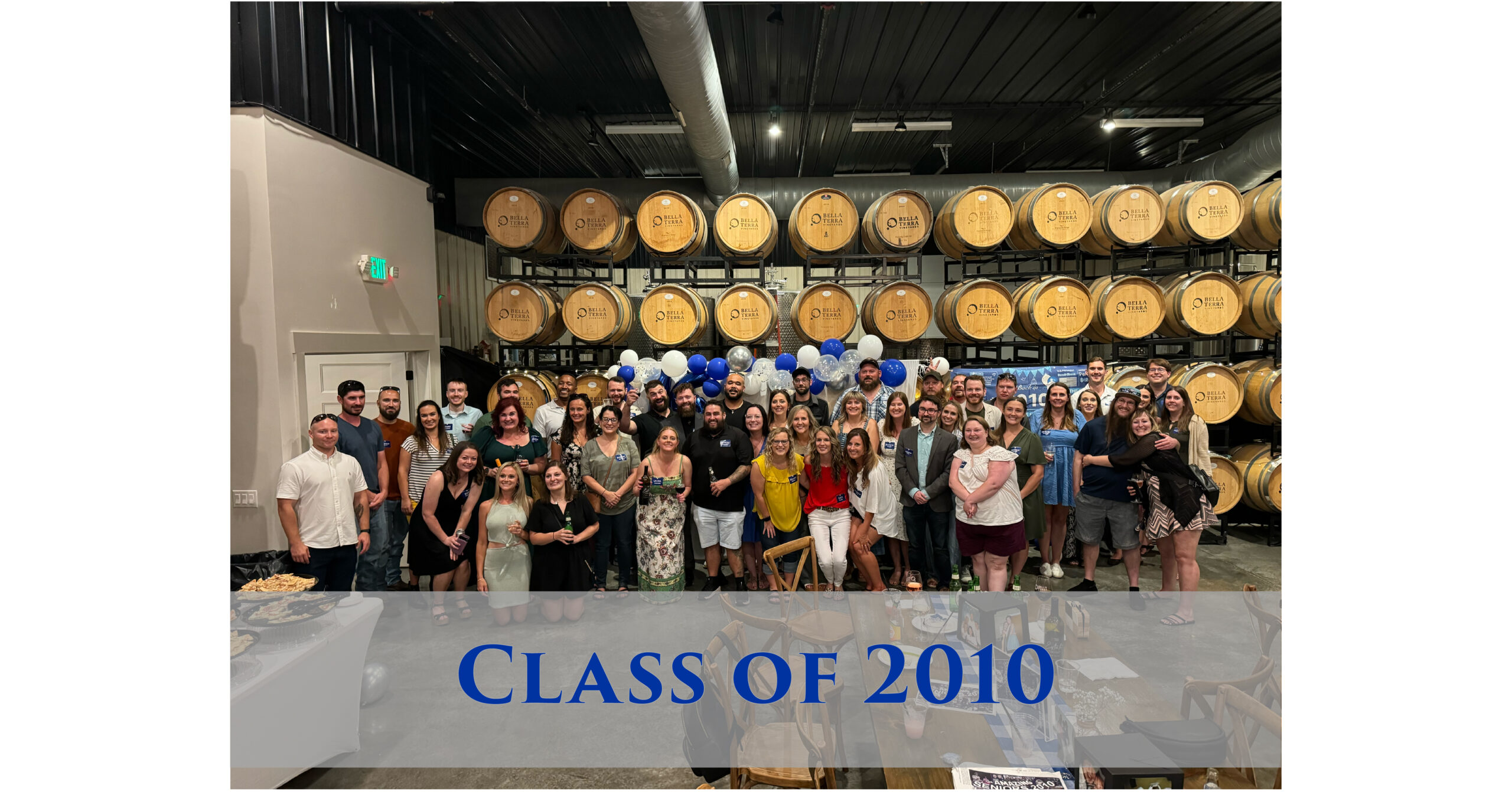 Class of 2010 group photo at the Sweet 16 reunion