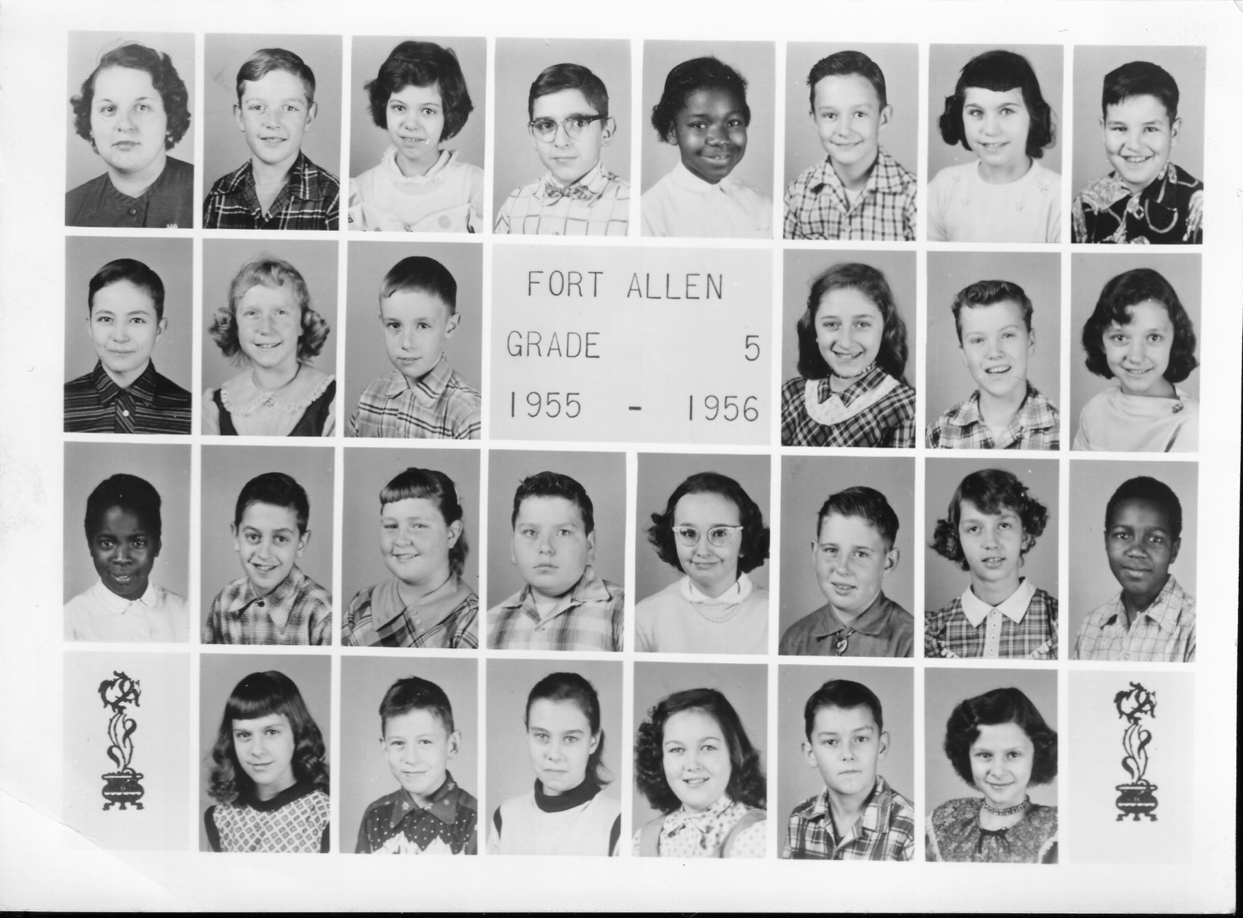 1956 Fort Allen Elementary Grade 5 Class Photo