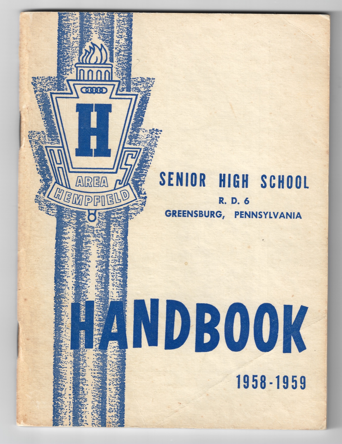 1958/59 HAHS Handbook & Program of Studies
