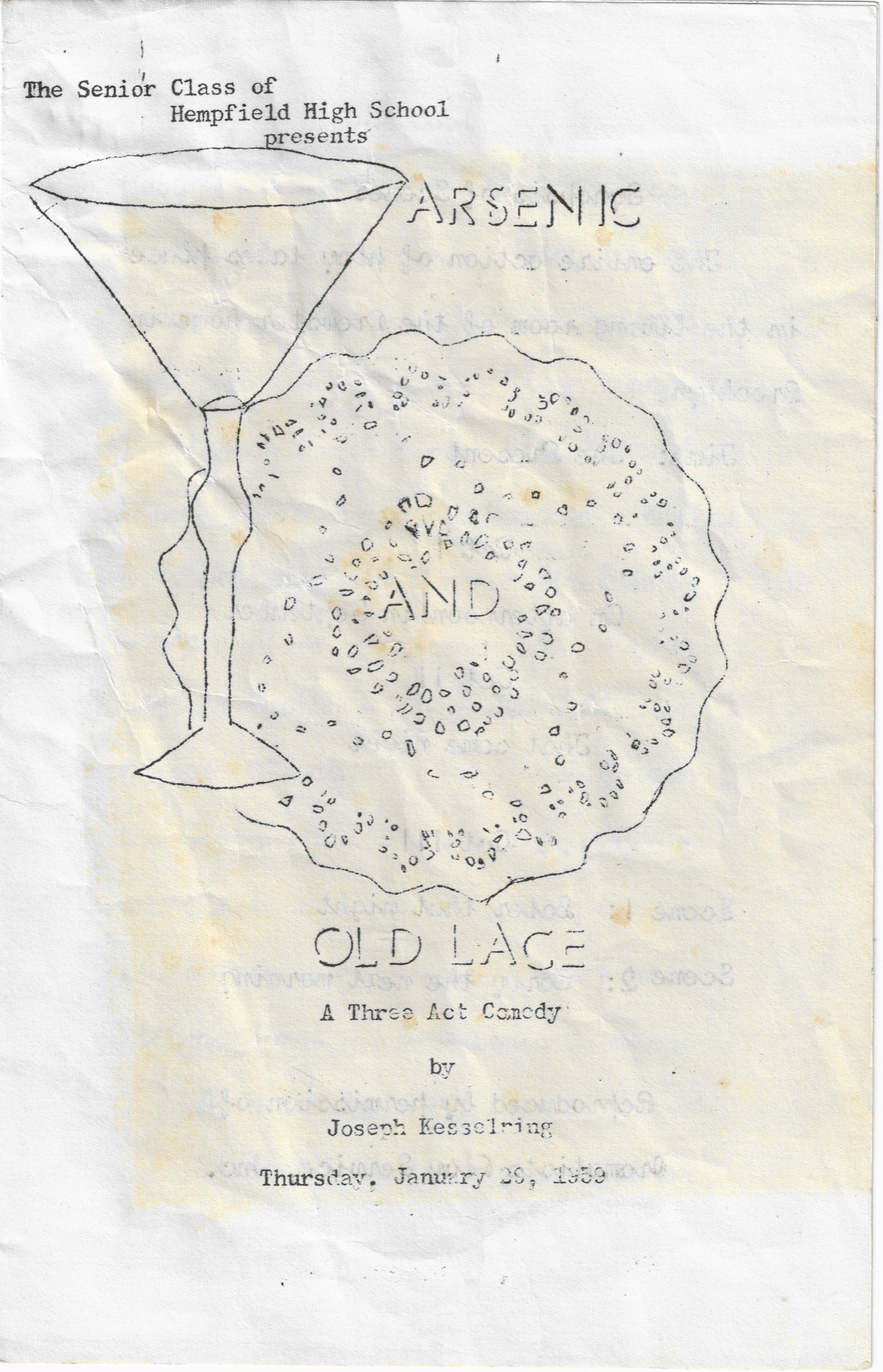 1959 Senior Class Play Program