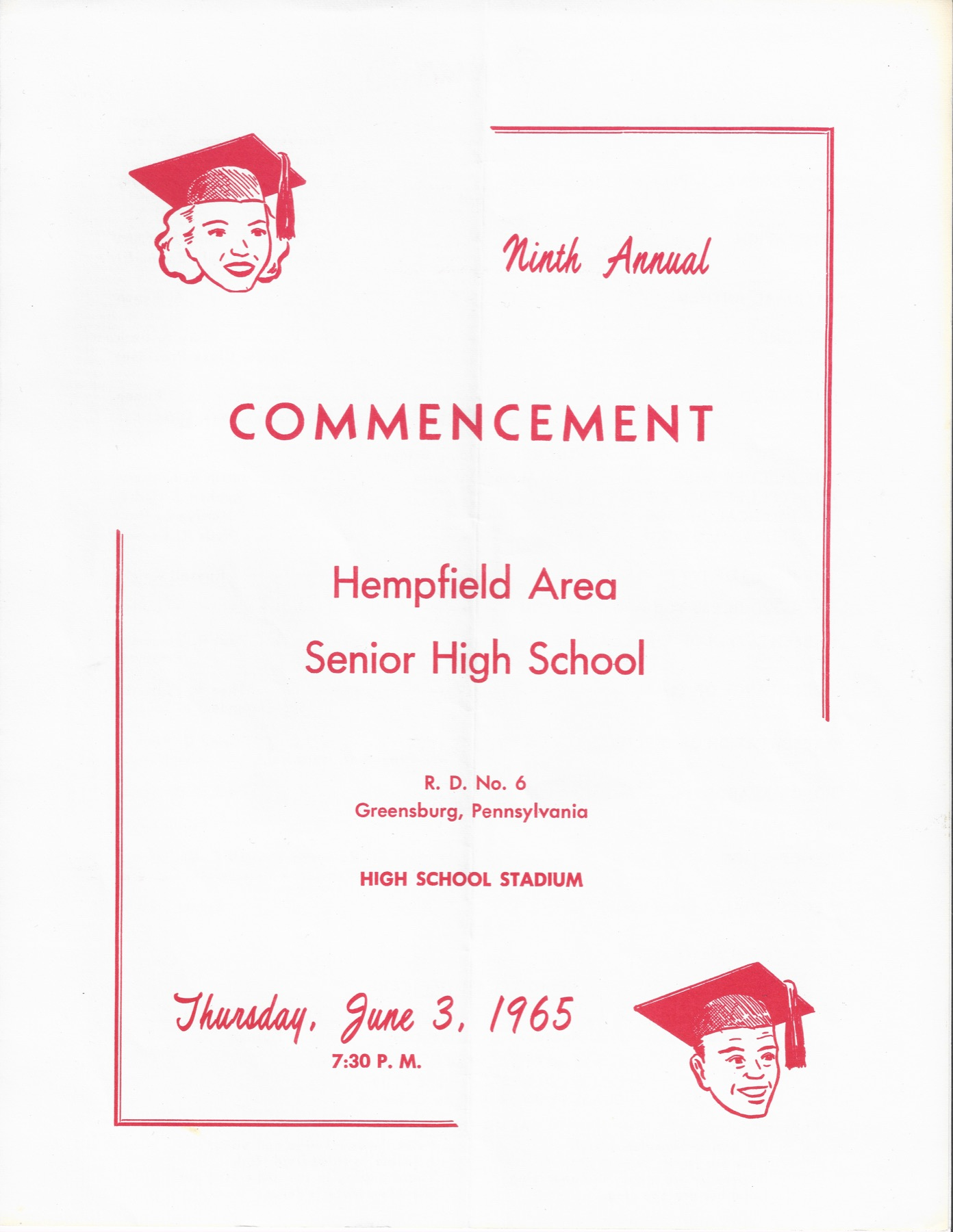 1965 HAHS Commencement Program