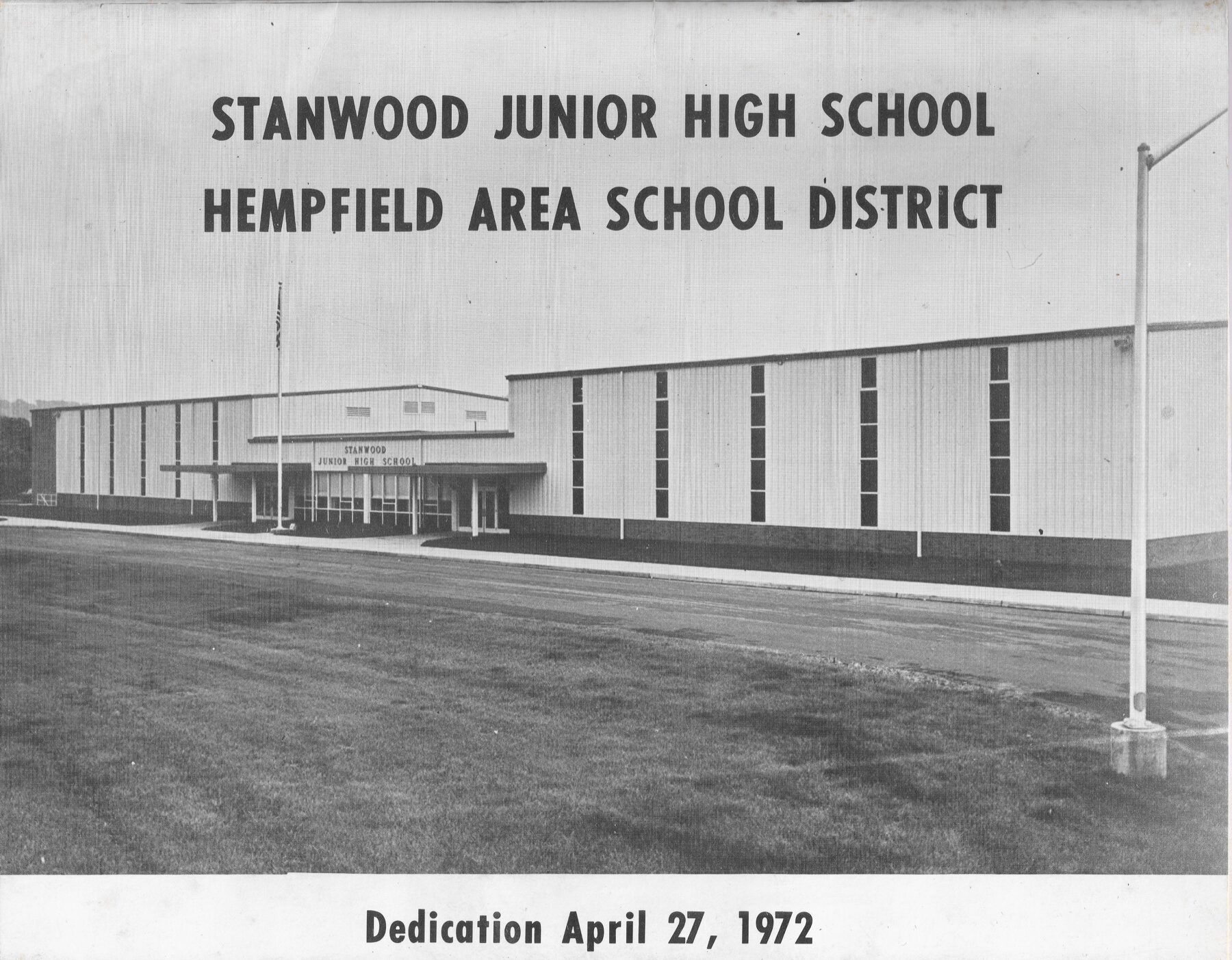 1972 Stanwood Jr. High Dedication Program