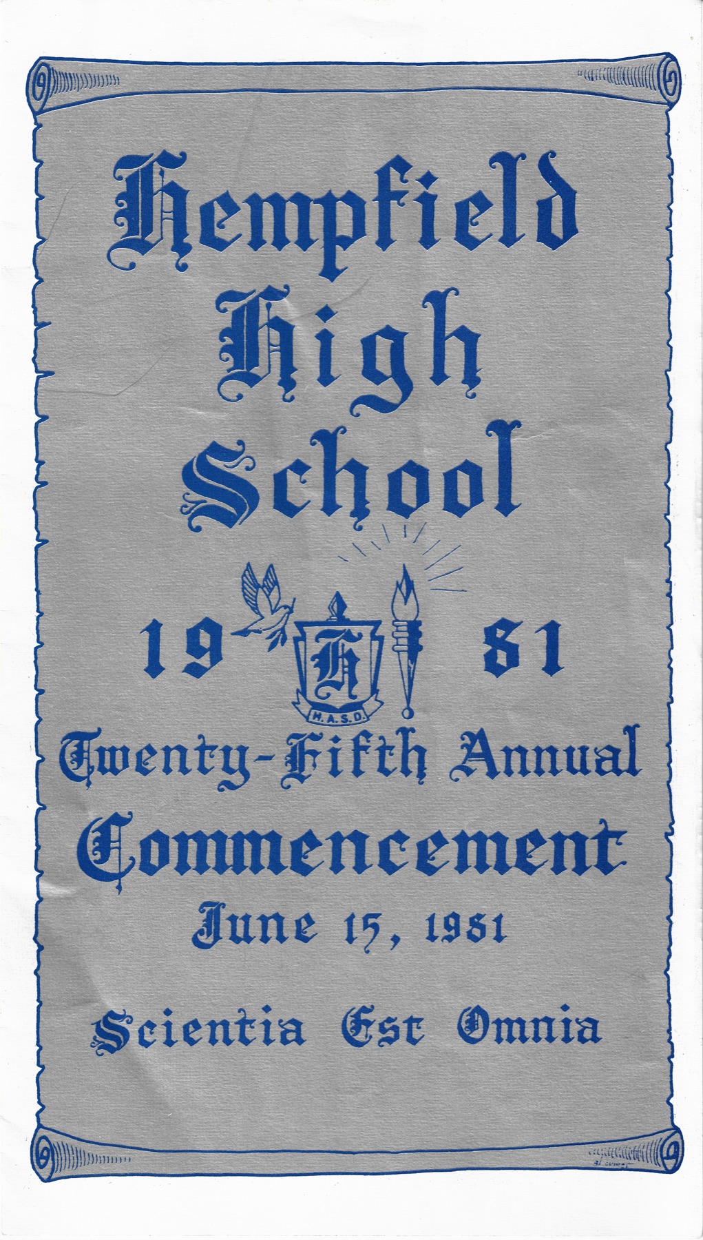 1981 HAHS Commencement Program