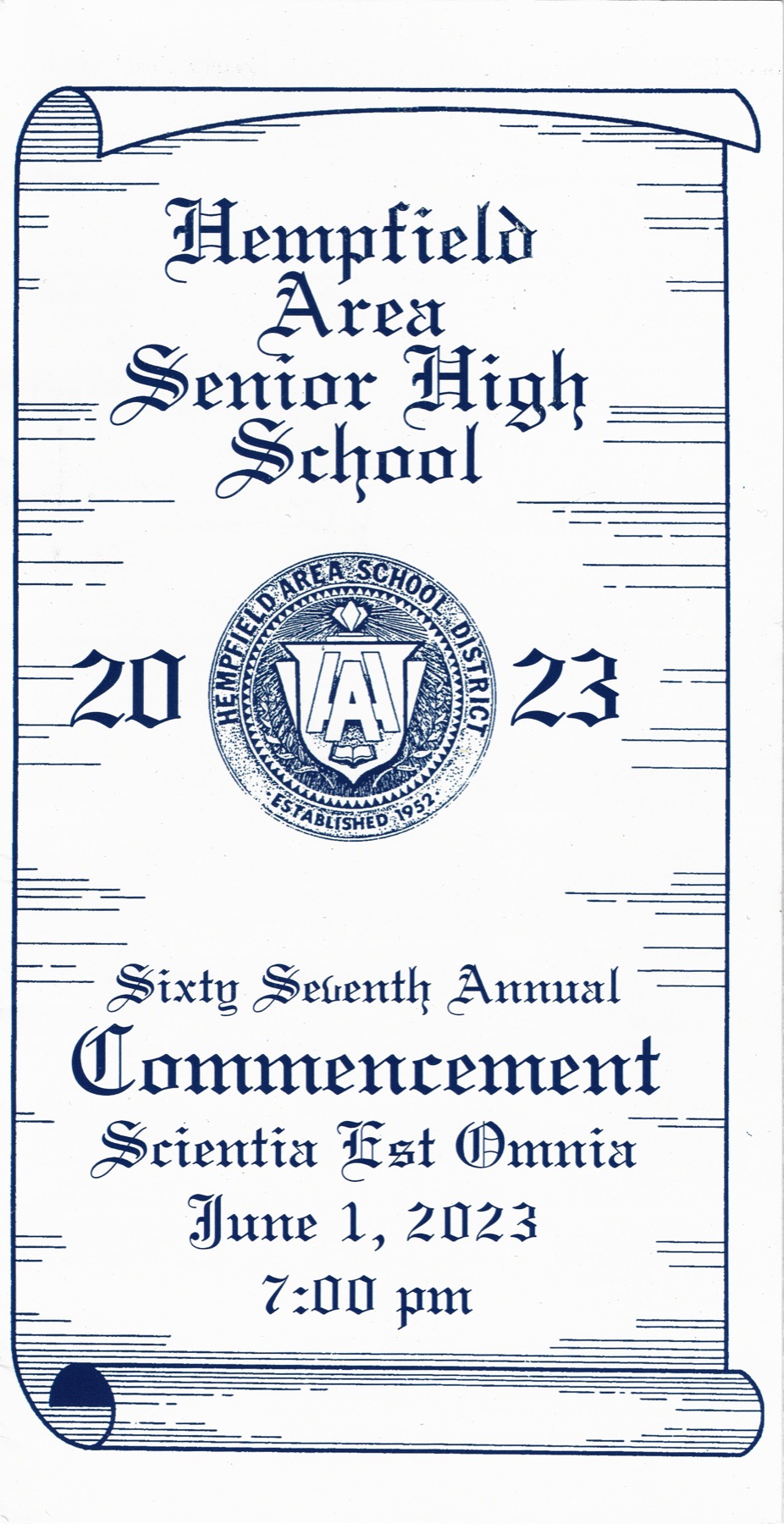 2023 HAHS Commencement Program