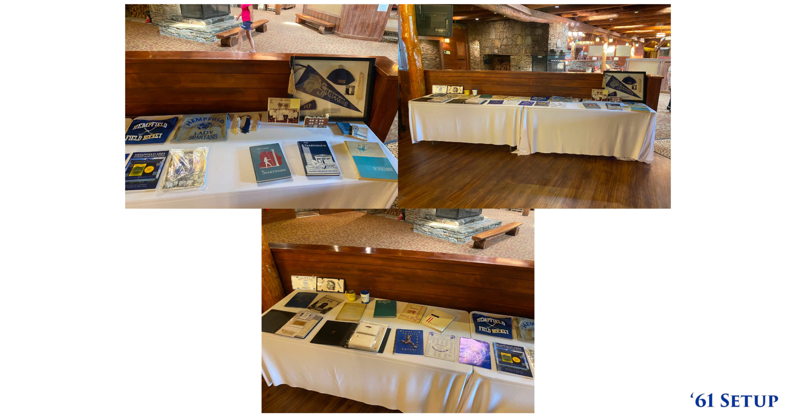 Alumni Archive display at the Class of 1961 65th reunion