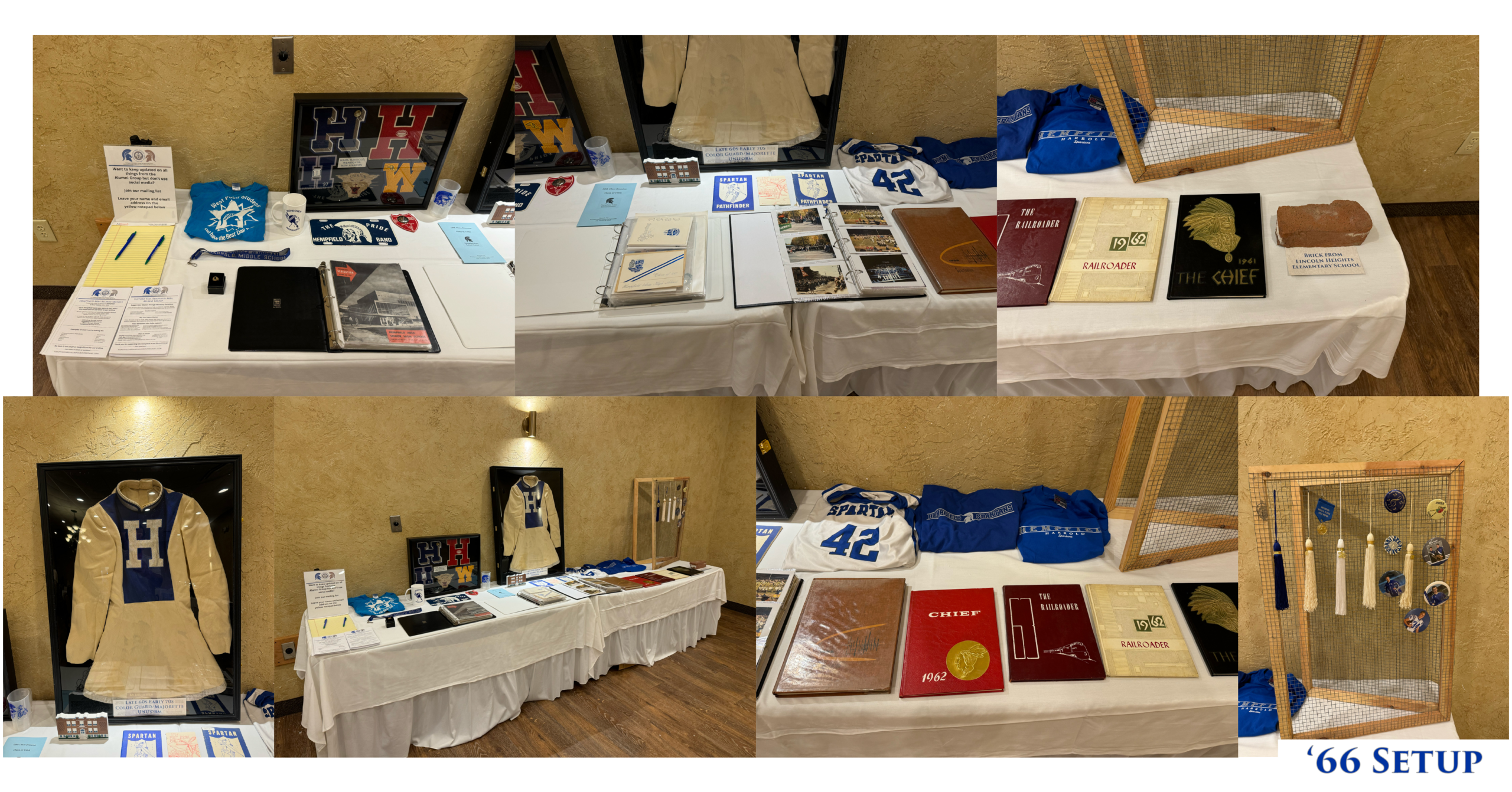 Alumni Archive display at the Class of 1966 60th reunion