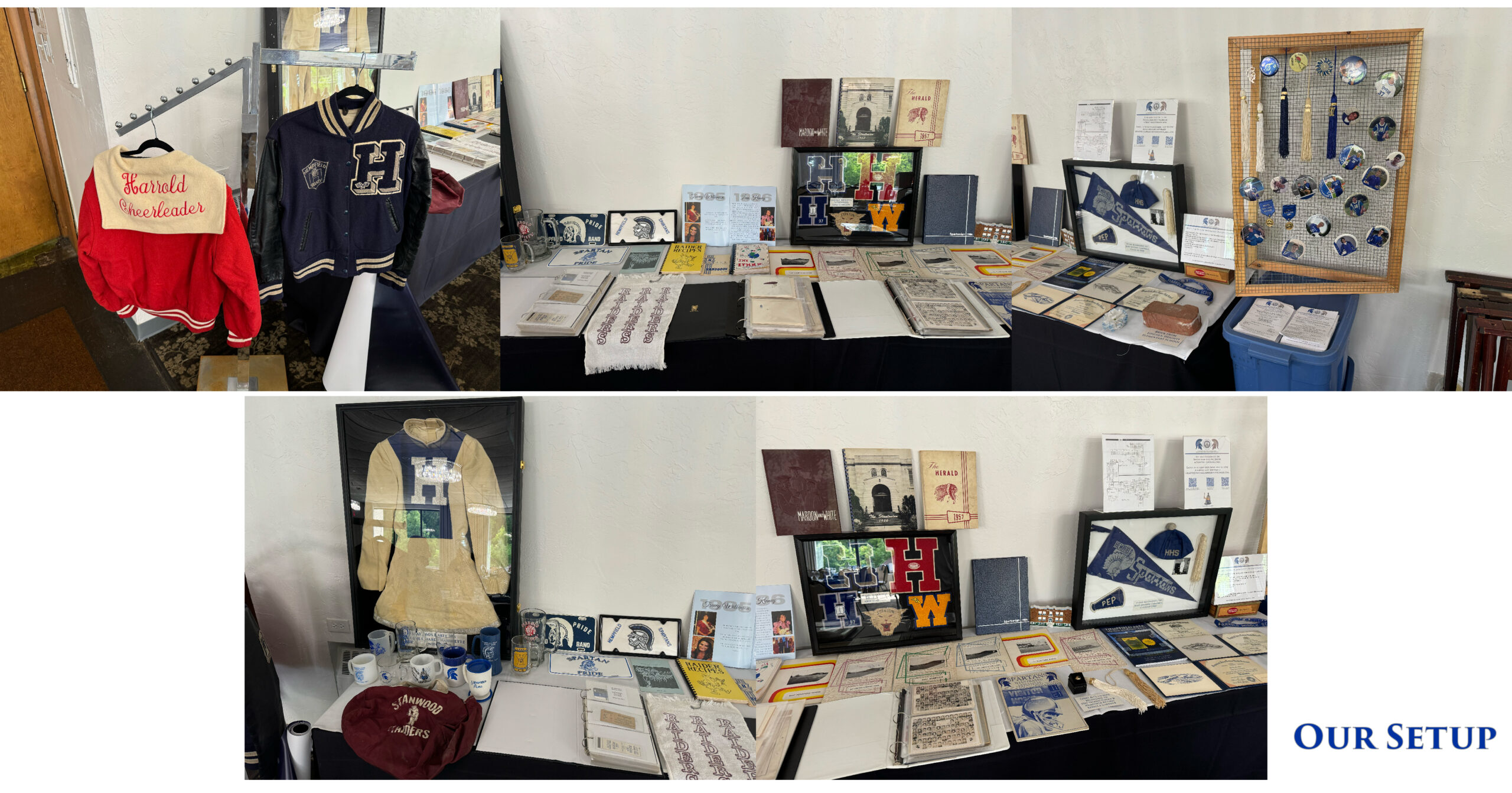 Alumni Archive display at the Class of 1986 40th reunion
