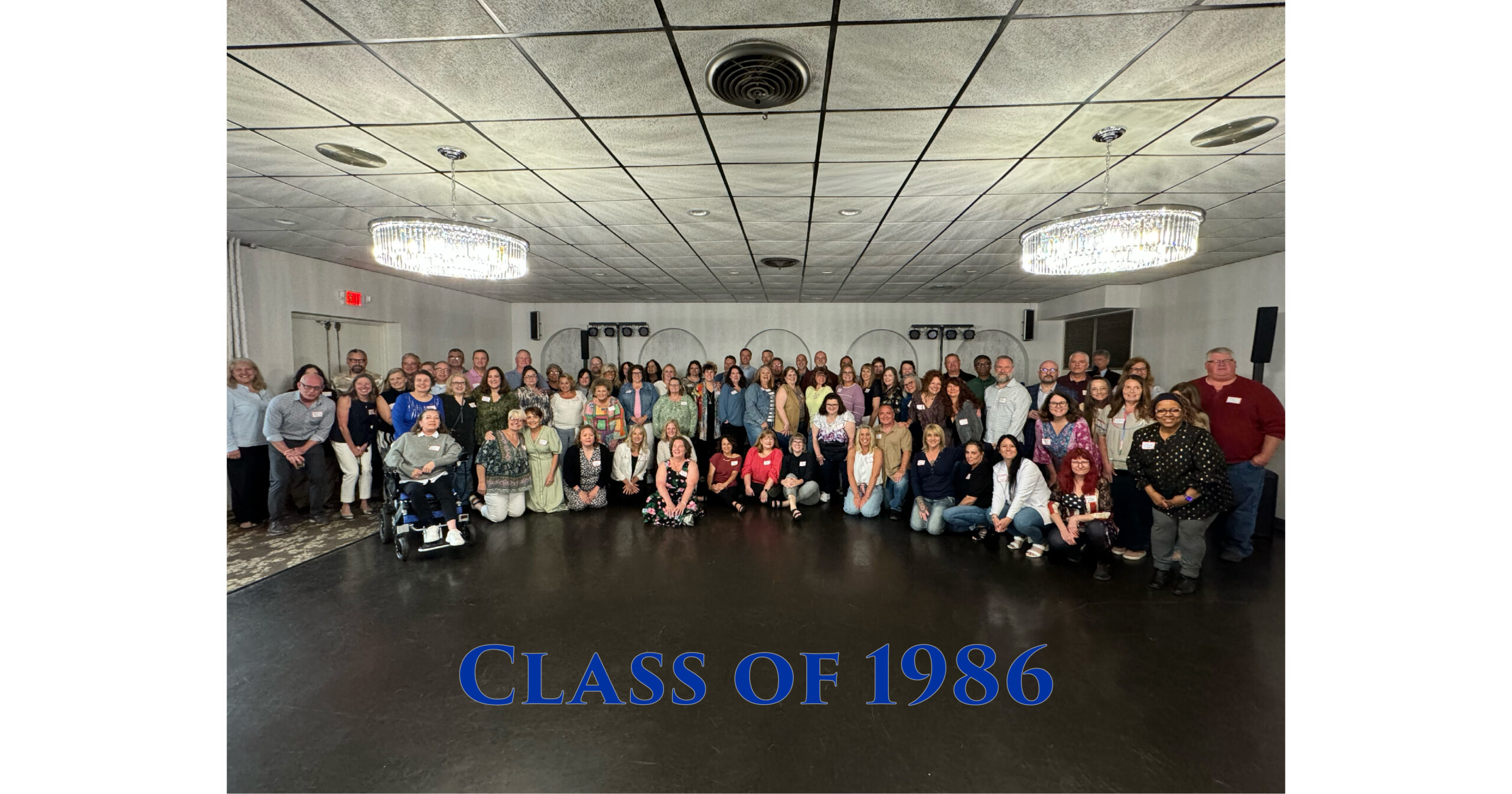 Class of 1986 group photo at the 40th reunion